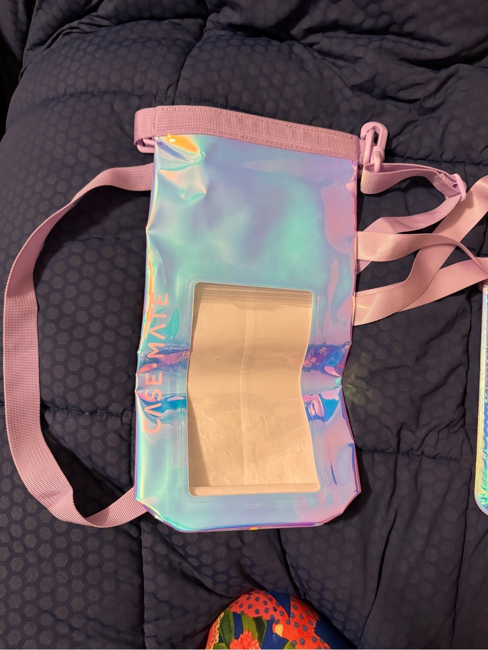 Case-Mate Iridescent waterproof bag and phone pouch.